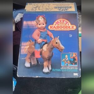 Kitt and Kaboodle Doll with Horse by - Red and Blue- NEW- OPENED TO TAKE PICS.